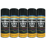 5X Paint Factory Black Blackboard Spray Paint 200ml Spray Paint