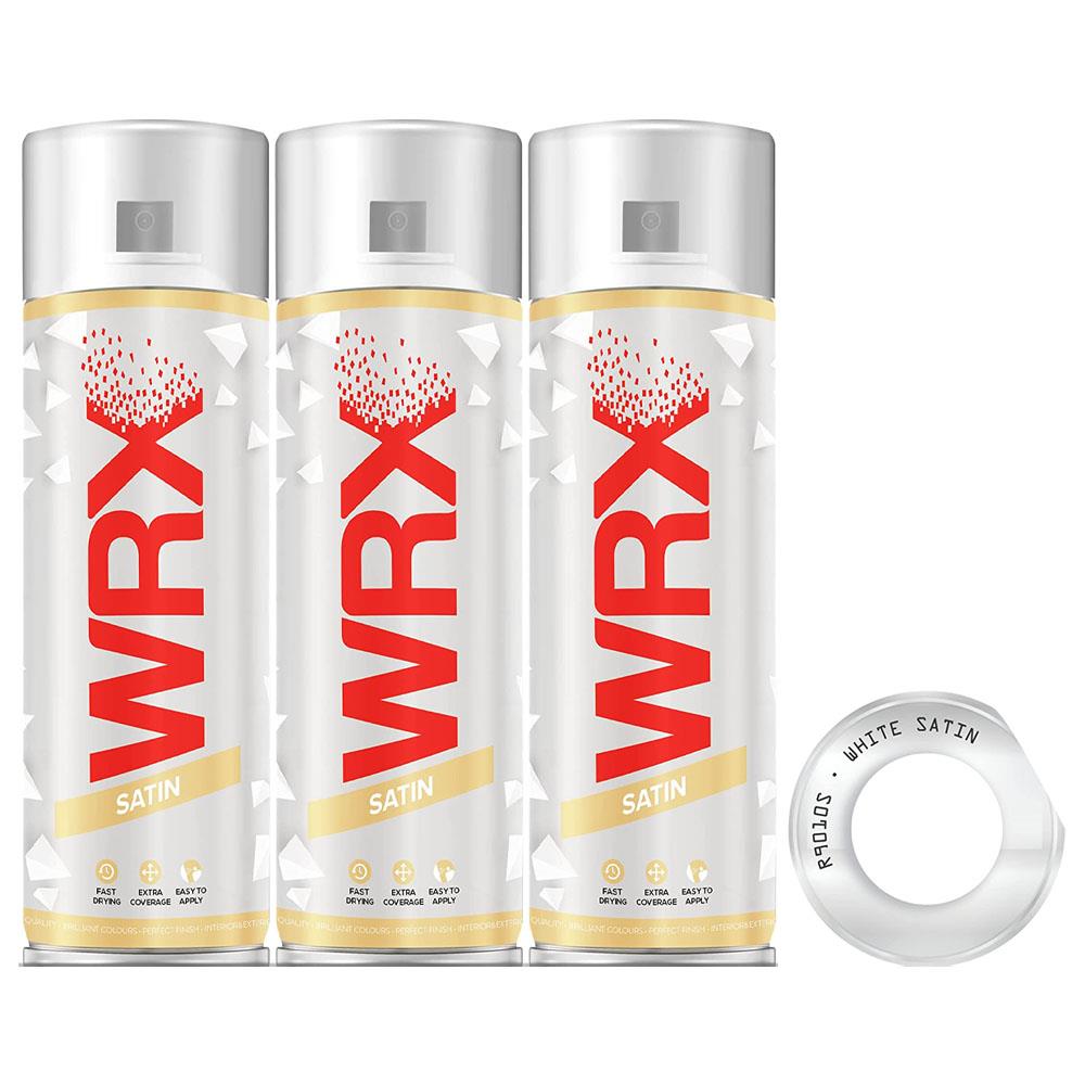 3X WRX Satin White Spray Paint 400ml Spray Paint