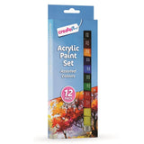 5X - Acrylic Paint Tube Set, 12 Colour 6ml Each