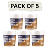 5X White Wood Filler Cracks Remover Smooth Interior Exterior 470G All Purpose