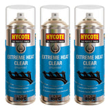 3X Hycote Extreme Heat Clear Spray Paint 400ml Spray Paint
