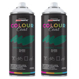 2X Herbal Green RAL 6005 Gloss Spray Paint 400ml