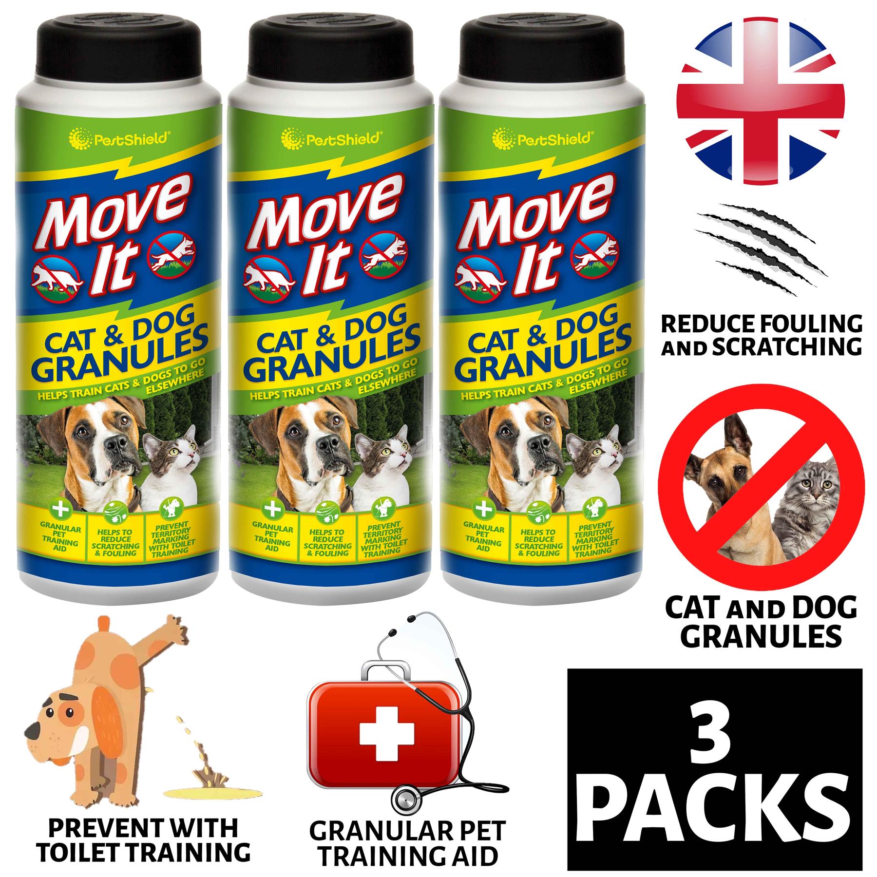 3X Pestshield Move It Cat & Dog Repellent Powder 240g Pet supplies