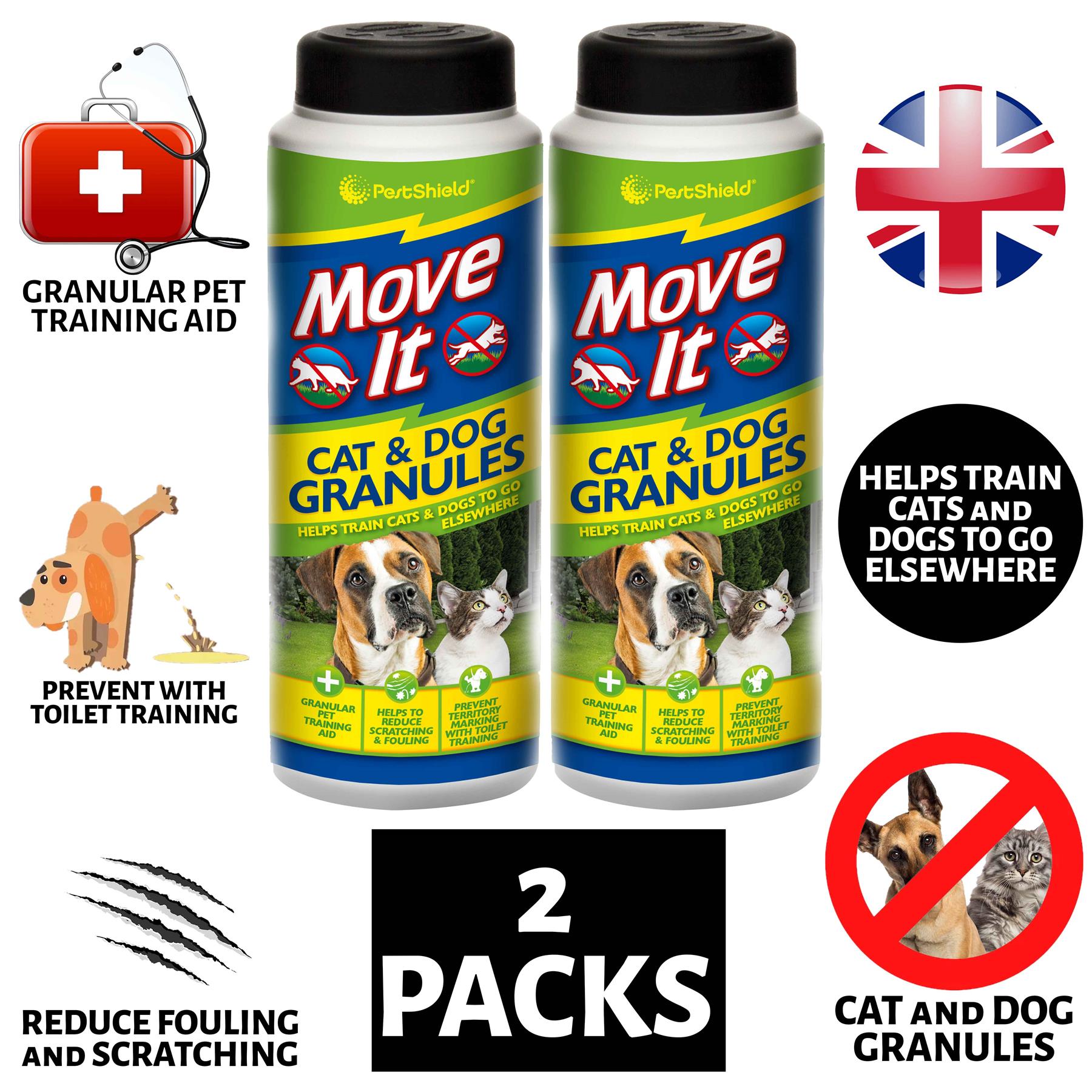 2X Pestshield Move It Cat & Dog Repellent Powder 240g Pet supplies