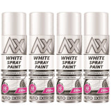 4X Auto Extreme White Gloss Spray Paint 250ml