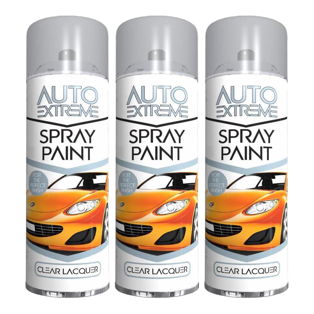 3X Auto Extreme Clear Lacquer Spray Paint 250ml Spray Paint