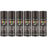 6X Paint Factory Flat Matt Black Spray Paint 250ml
