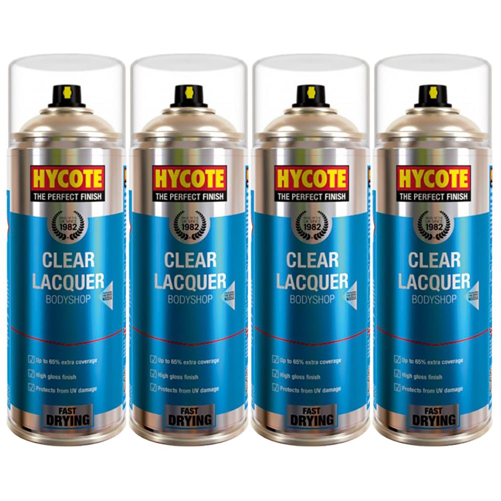 4X Hycote Bodyshop Clear Lacquer Spray Paint 400ml Spray Paint