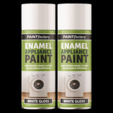 2X White Gloss Enamel Appliance Spray Paint 400ml Spray Paint