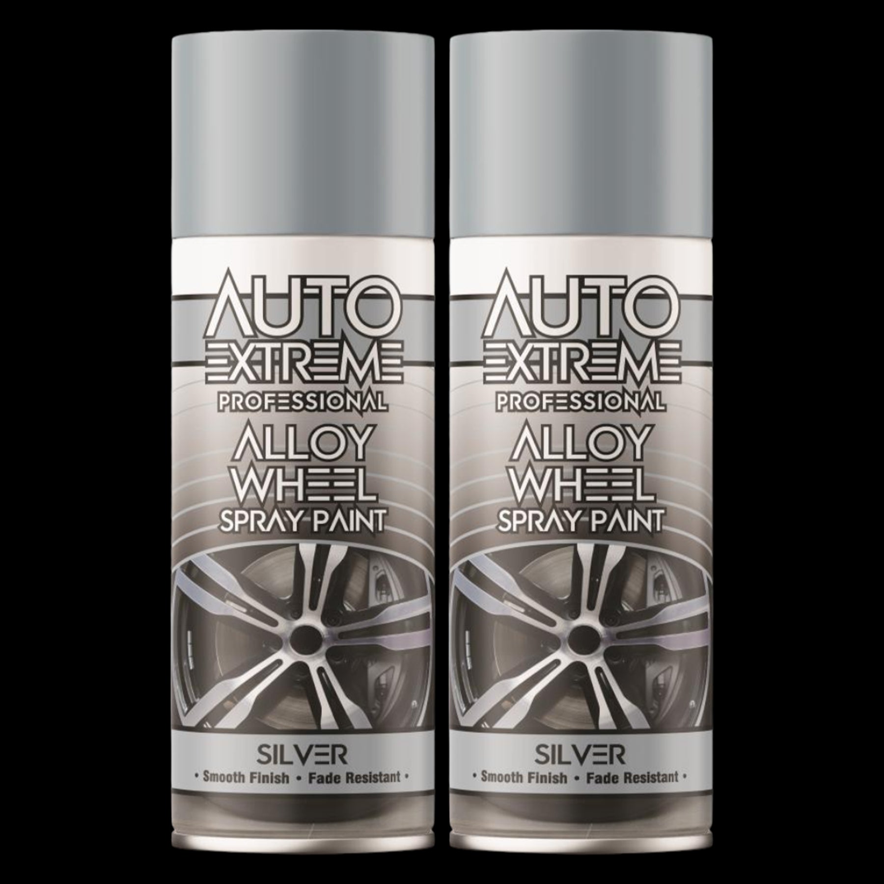 2X Auto Extreme Alloy Wheel Spray Paint Silver 400ml Spray Paint