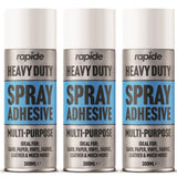 3X - Rapide Heavy Duty Spray Adhesive Glue 300ml