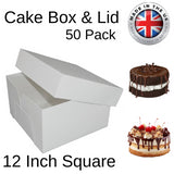 50X Cake Box 12"(12" Lid & 12" Base) Cake Box