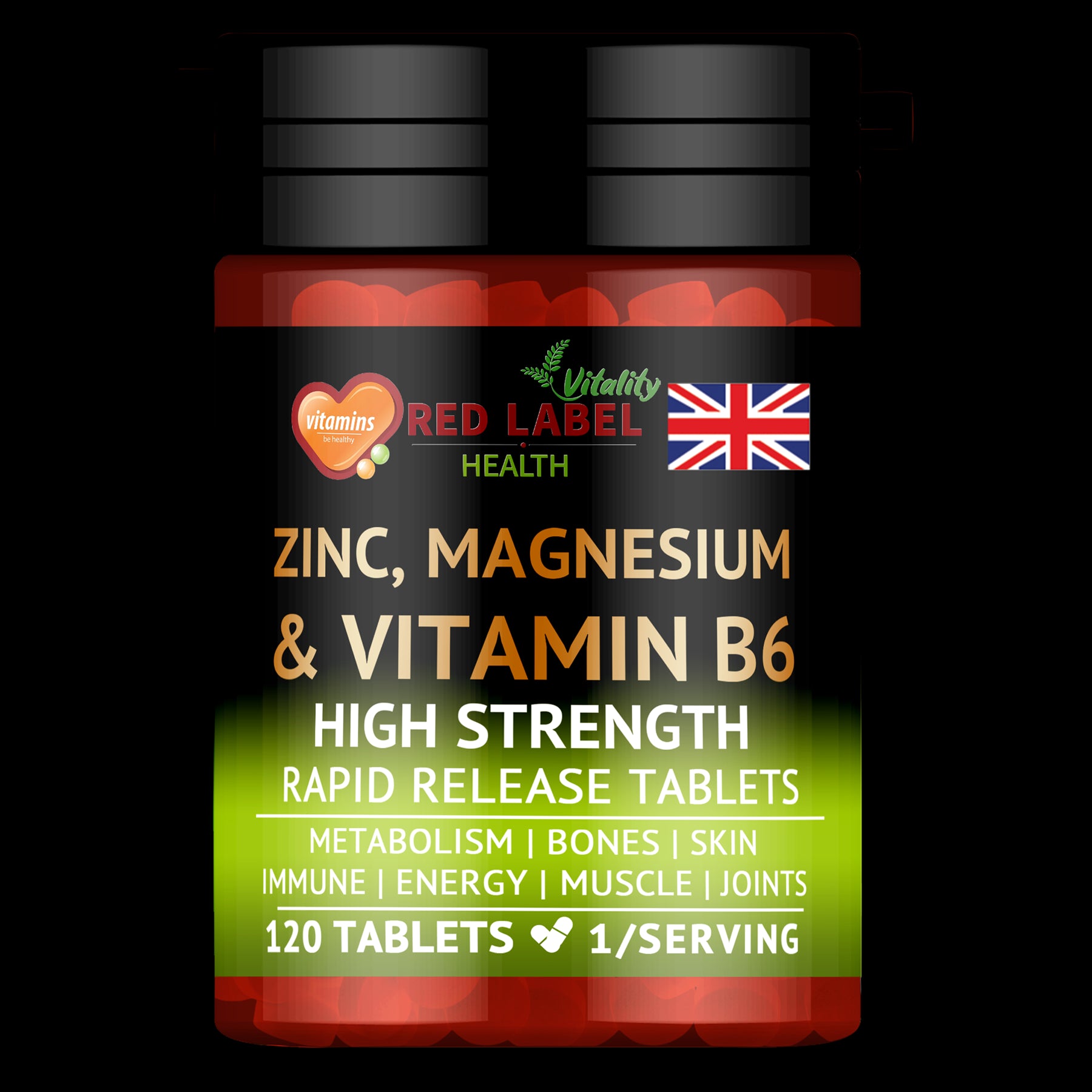 ZMA - Zinc Magnesium Vitamin B6 - 120 Tablets ZMA