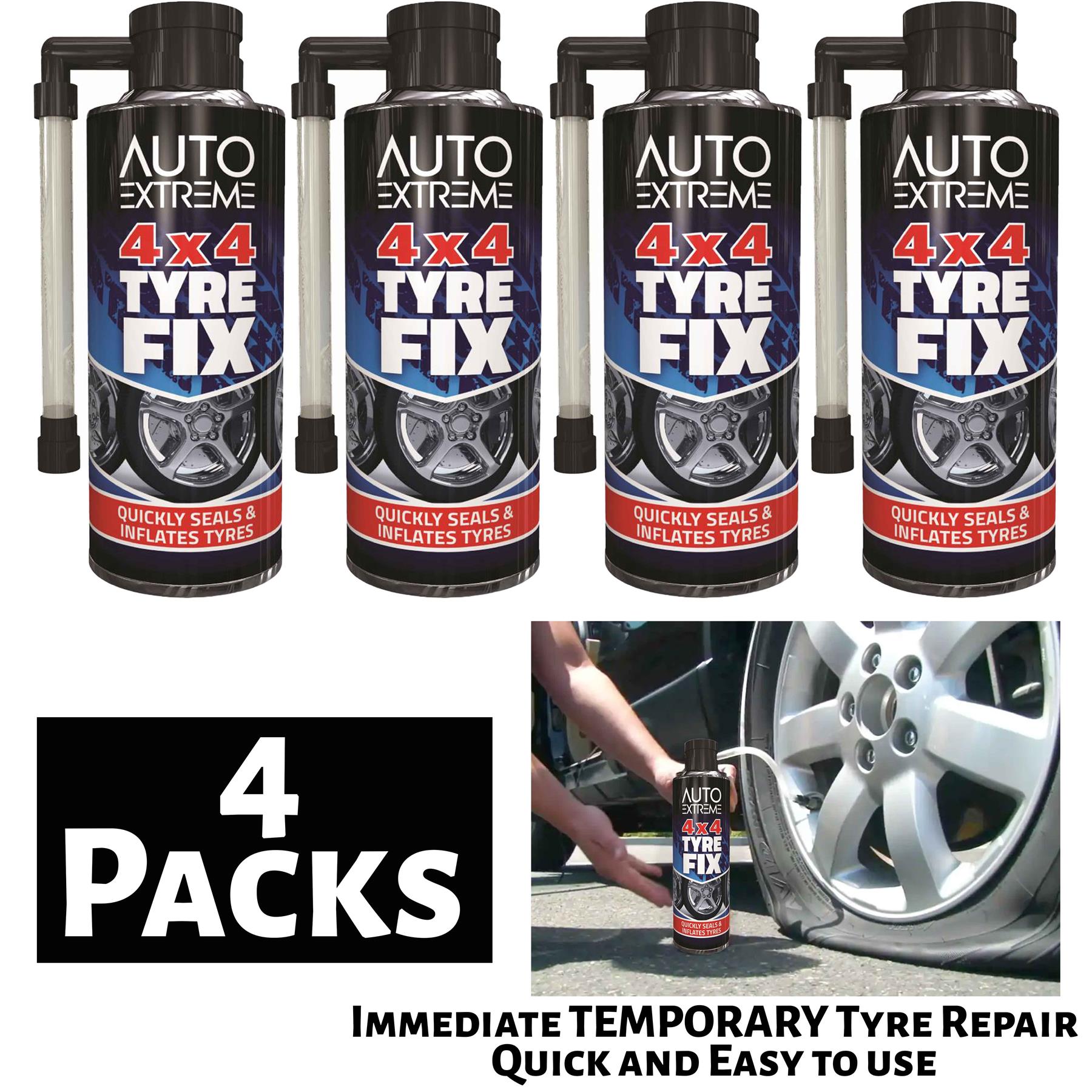 4X Auto Extreme Tyre Fix Large Size 450Ml Inflater