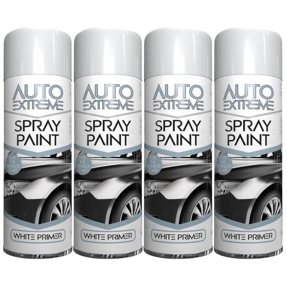 4X Auto Extreme White Primer Paint 250ml Spray Paint