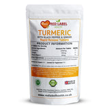 Turmeric with Black Pepper & Ginger 90 Tablets - 2620mg Turmeric