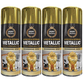 4X Paint Factory Gold Metallic Spray Paint 400ml Spray Paint