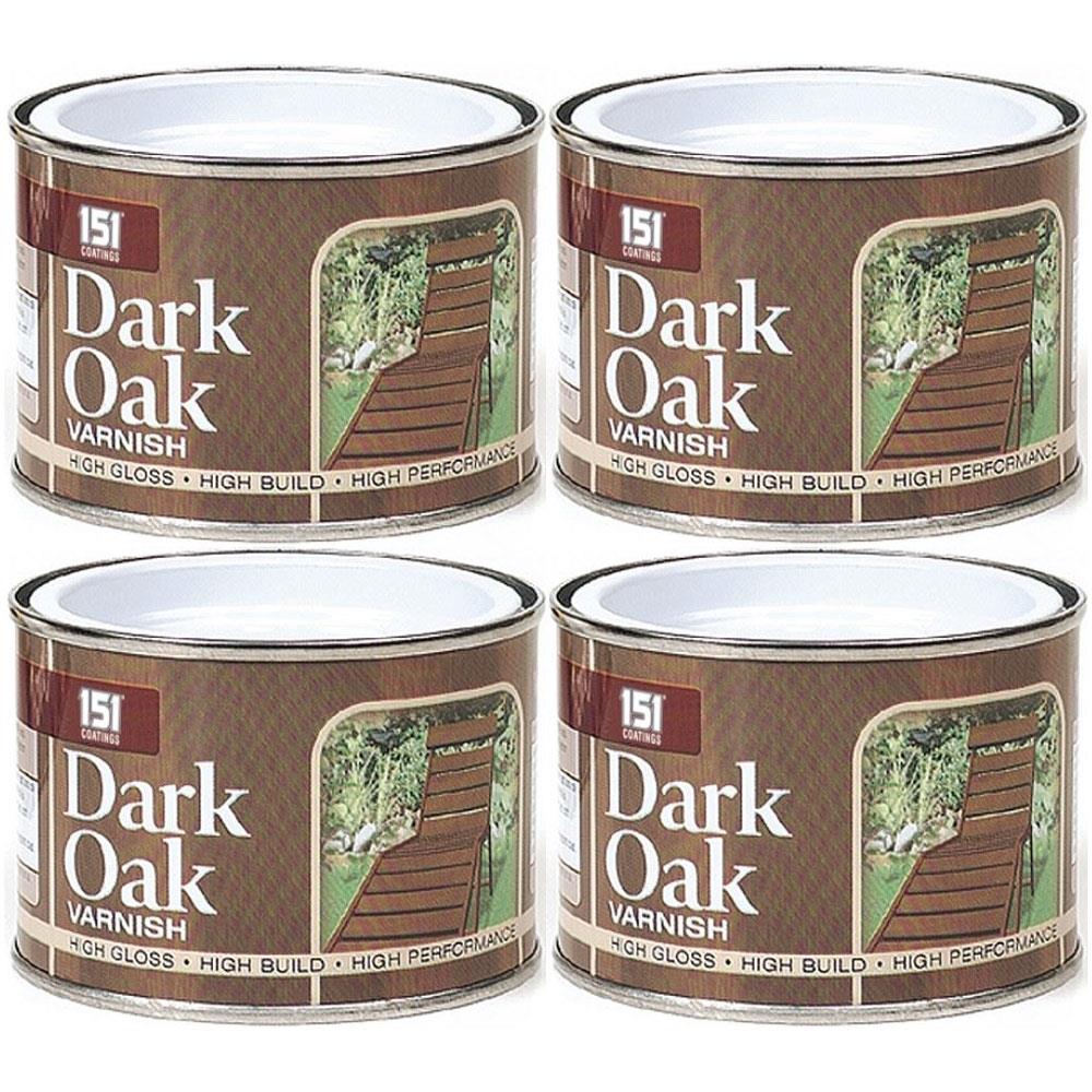 4X Dark Oak Varnish 180ml Tin Paint