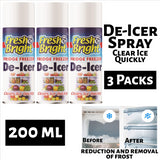 3X Fridge Freezer De Icer Spray 200ml De-Icer