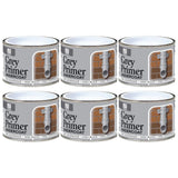 6X Grey Primer Paint Tin 180ml Tin Paint