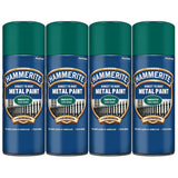 4X Hammerite Smooth Dark Green Spray Paint 400ml Spray Paint