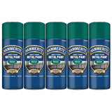 5X Hammerite Smooth Dark Green Spray Paint 400ml Spray Paint
