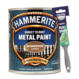 Hammerite Hammered Copper Paint 750ml With 1" Paint Brush Tin Paint