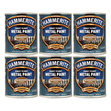 6X Hammerite Hammered Copper Paint 750ml Tin Paint