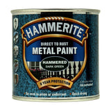 Hammerite hammered dark green paint tin with 8 year protection for metal surfaces