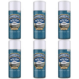 6X Hammerite Hammered Silver Spray Paint 400ml Spray Paint
