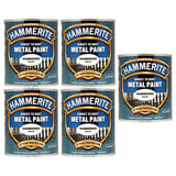 5X Hammerite Hammered White Paint 750ml Tin Paint