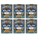 6X Hammerite Hammered White Paint 750ml Tin Paint