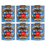 6X Hammerite Smooth Red Paint 750ml Tin Paint