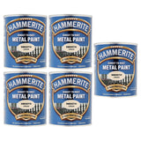 5X Hammerite Smooth Cream Paint 750ml Tin Paint