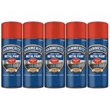 5X Hammerite Smooth Red Spray Paint 400ml Spray Paint