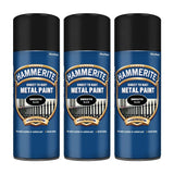 3X Hammerite Smooth Black Spray Paint 400ml Spray Paint