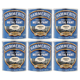 6X Hammerite Smooth Cream Paint 750ml Tin Paint