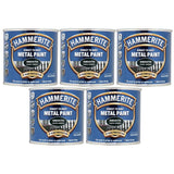 5X Hammerite Smooth Dark Green Paint 250ml Tin Paint