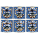 6X Hammerite Smooth Dark Green Paint 250ml Tin Paint