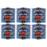 6X Hammerite Smooth Red Paint 250ml Tin Paint