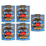 5X Hammerite Smooth Red Paint 750ml Tin Paint