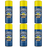 6X Hammerite Smooth Yellow Spray Paint 400ml Spray Paint