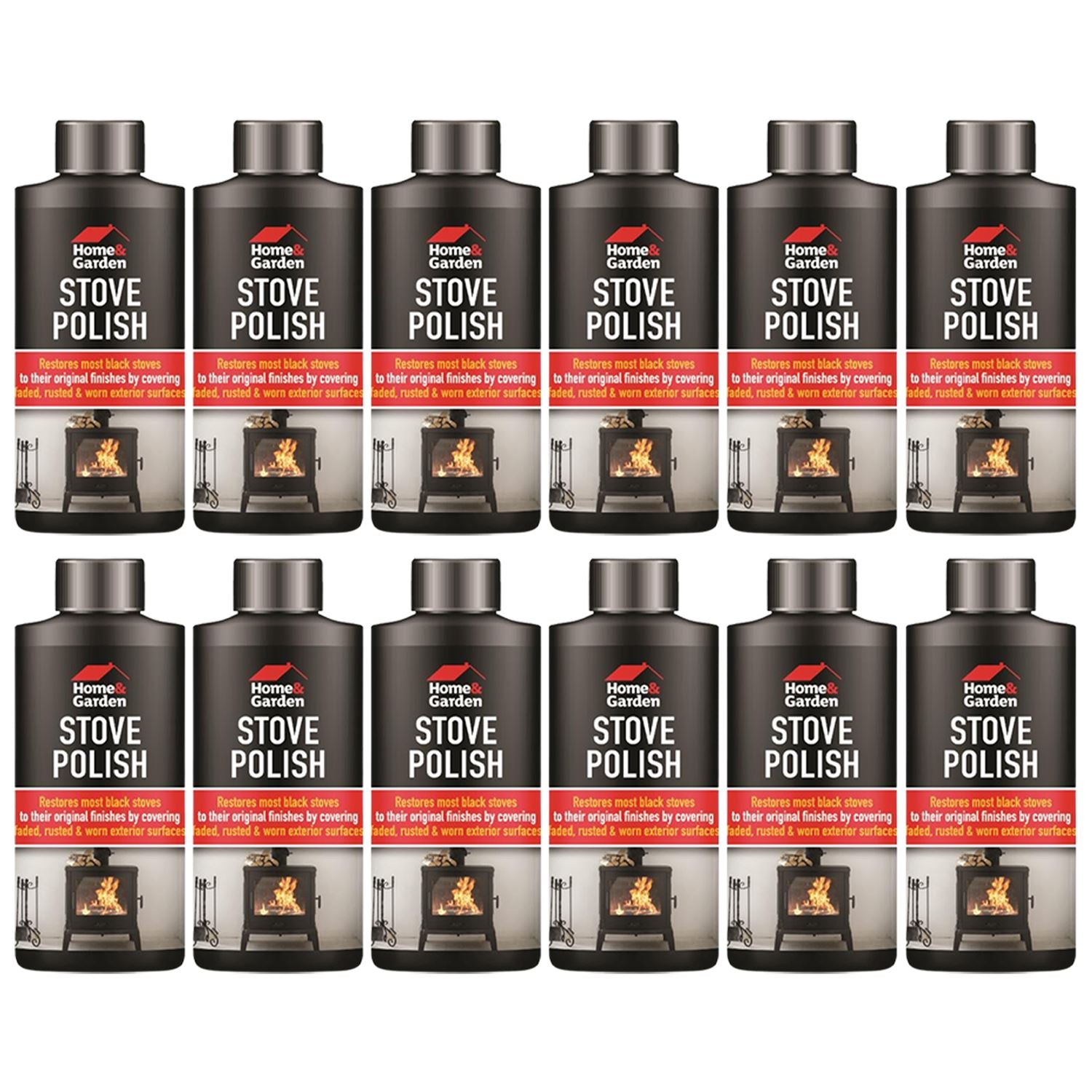 Home & Garden stove polish spray for restoring shine and cleaning stovetops effortlessly