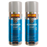 2X Hycote Bodyshop Alumnium Coat Spray Paint 400ml Spray Paint