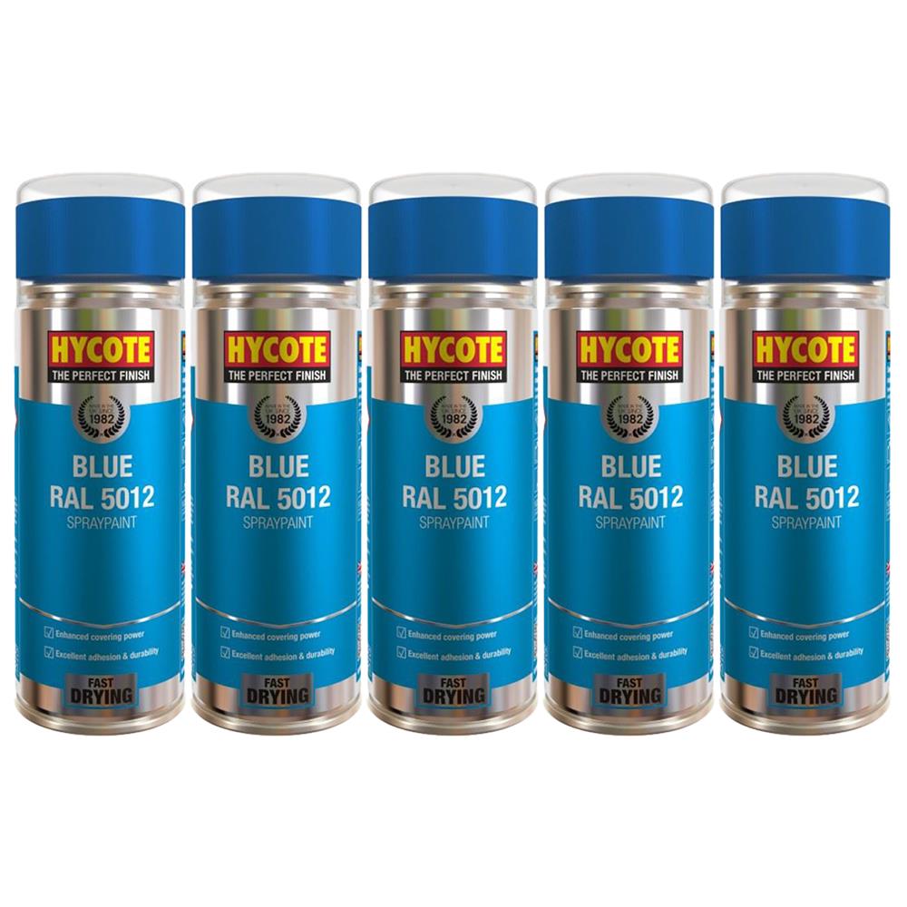 5X Hycote Blue Spray Paint 400ml Spray Paint