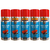 5X Hycote Engine Enamel Gloss Red Spray Paint 400ml Spray Paint