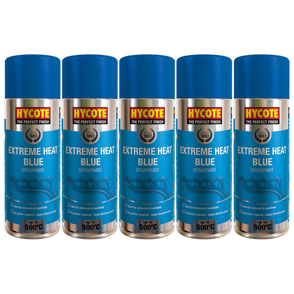 5X Hycote Extreme Heat Blue Spray Paint 400ml Spray Paint