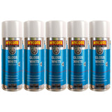 5X Hycote Bodyshop Gloss White Spray Paint 400ml Spray Paint