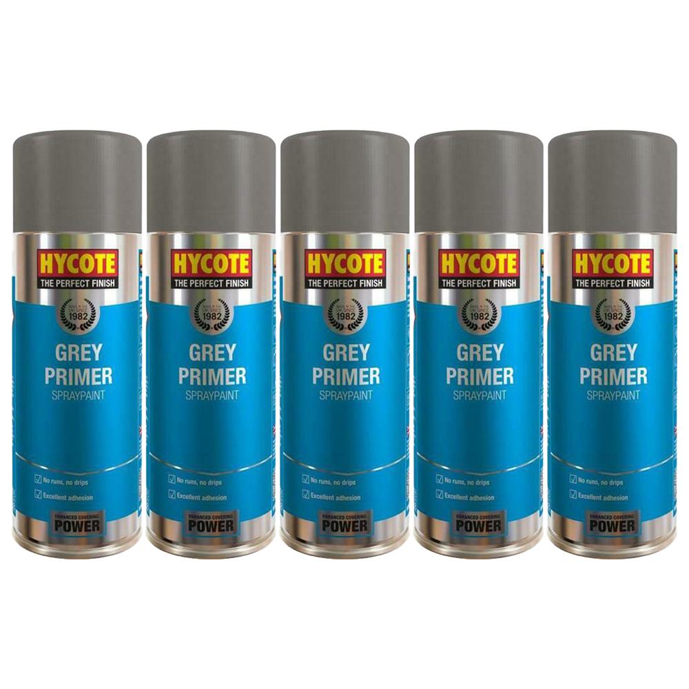 5X Hycote Grey Primer Spray 400ml Spray Paint