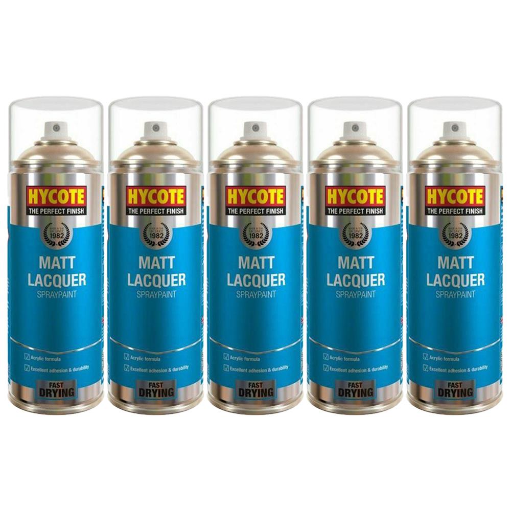 5X Hycote Matt Lacquer Spray Paint 400ml Spray Paint